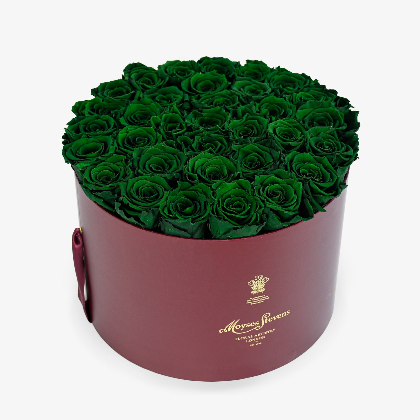 Preserved Green Roses Hatbox