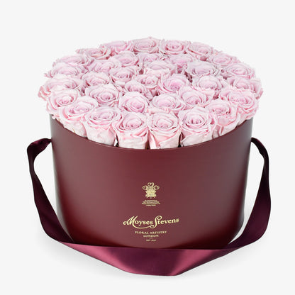 Preserved Pink Roses Hatbox