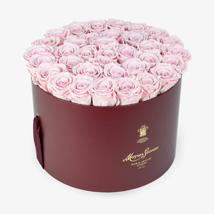 Preserved Pink Roses Hatbox