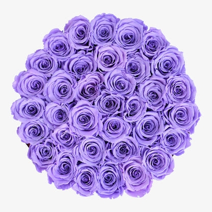 Preserved Purple Roses Hatbox
