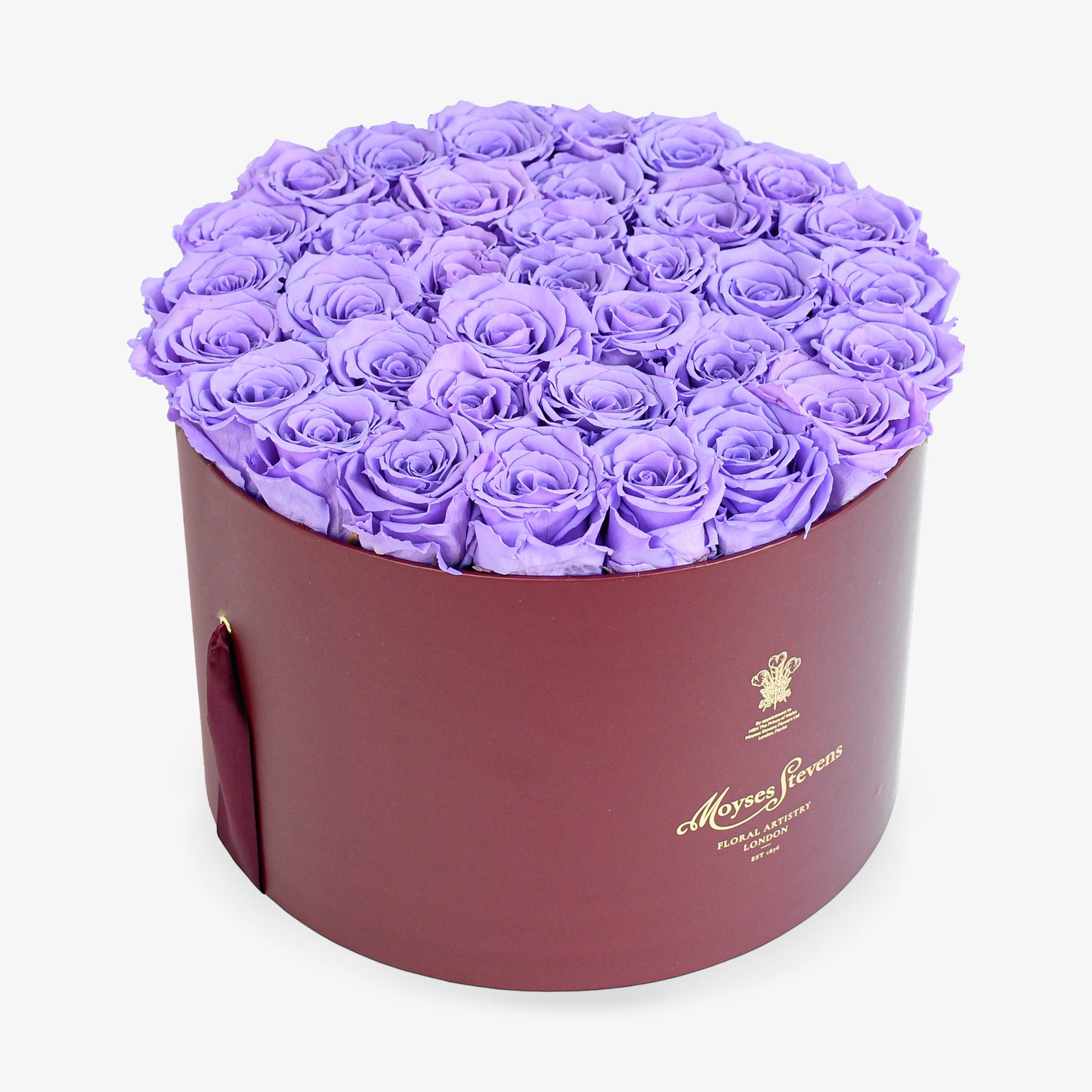Preserved Purple Roses Hatbox