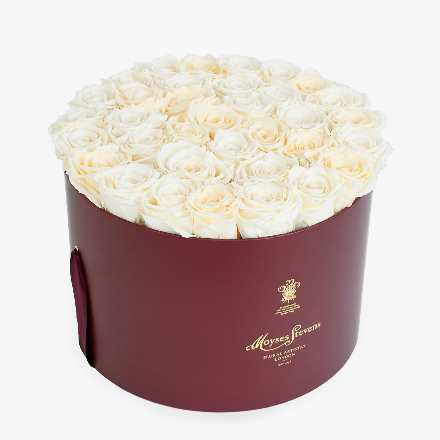 Preserved Cream Roses Hatbox