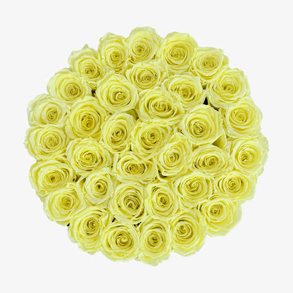 Preserved Yellow Roses Hatbox