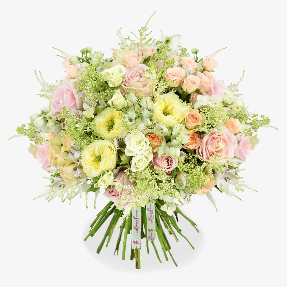 Marylin Monroe luxury flower bouquet by Moyses Stevens UAE featuring garden roses, spray roses, and large headed roses.