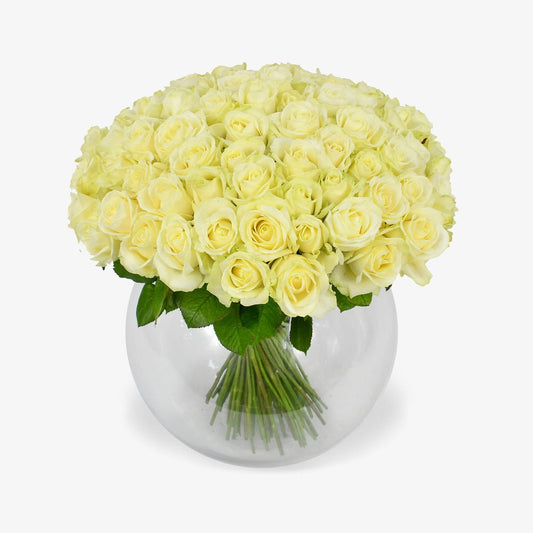 beauty queen luxury flower bouquet by Moyses Stevens UAE featuring premium white roses.