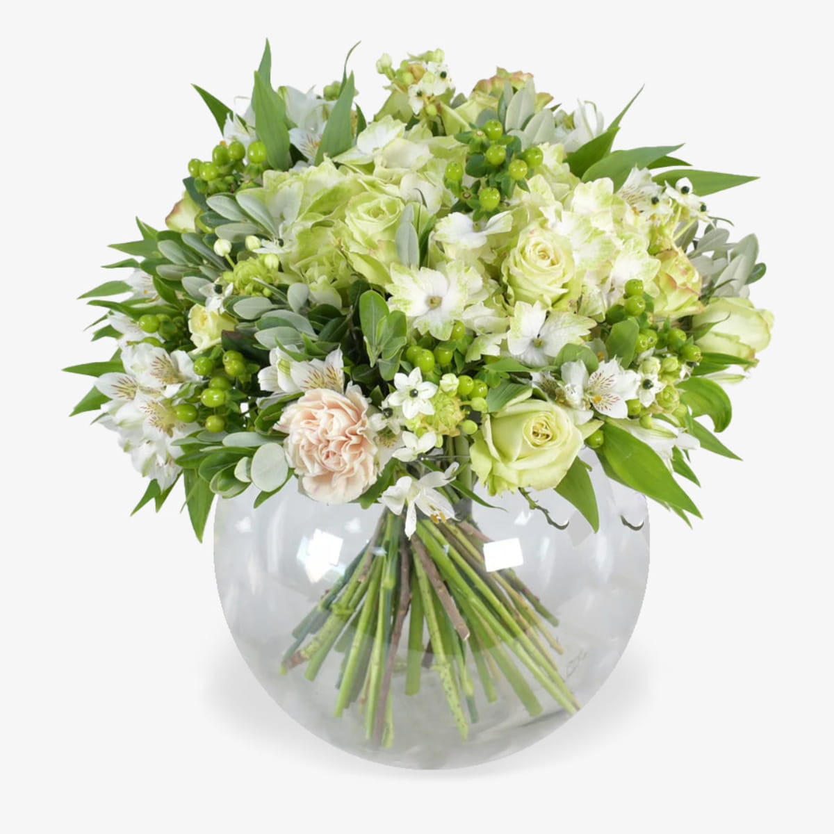 Elegance luxury flower bouquet by Moyses Stevens UAE featuring white roses and hydrangeas