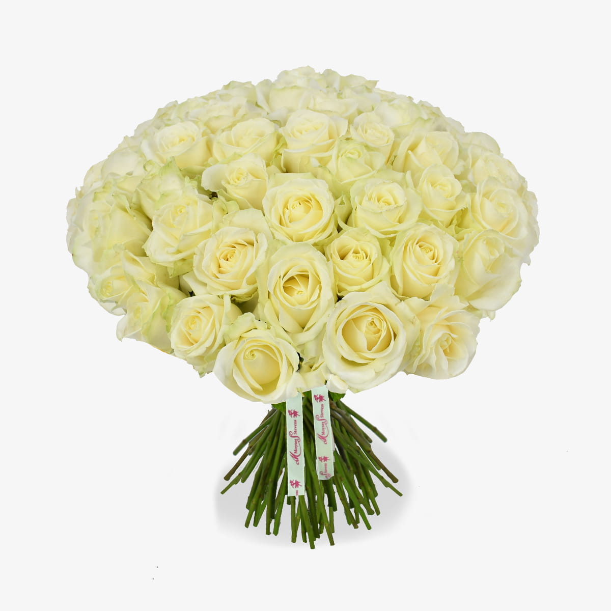 pure passion luxury flower bouquet by Moyses Stevens UAE featuring a bouquet of resplendent white roses